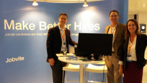 Tim-Lambert-&-Matt-Singer-&-Kimberley-Kasper-Jobvite-booth-@-HR-Tech-Europe-2014