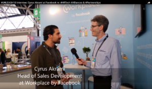 Cyrus Akrami @Facebook #HRTech #Alliances Video #Interview #UNLEASH18 #Partnerships @CAkrami @HRTechAdvisor